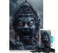 Puzzle per adulti con Buddha di pietra arrabbiato,1000 pezzi,gioco di logica,regalo,taglio di precisione,rilassante,attività di gruppo al chiuso (38x26cm)