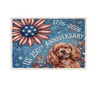 Puzzle per adulti con cane Cocker Spaniel per il 250° anniversario, 300 pezzi, puzzle stampati in legno dell'indipendenza del 4 luglio, decorazioni patriottiche per l'intrattenimento domestico