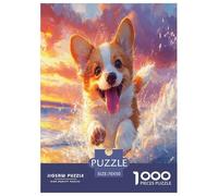 Puzzle per adulti con cane da montagna bernese, ruscello arcobaleno, 1000 pezzi, carta riciclata, regalo per uomo, decorazione da parete, antistress, ottima idea regalo, 75x50 cm/1000 pezzi