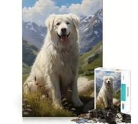 Puzzle per adulti con cane da montagna dei Pirenei, 1000 pezzi, gioco per allenare la mente, rilassante e divertente, idea regalo per le vacanze (50x75cm)