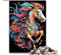 Puzzle per adulti con cavalli colorati, 1000 pezzi, attività divertenti per la famiglia a casa, regalo di compleanno, regali da viaggio (50x75cm)