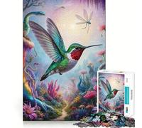 Puzzle per adulti con colibrì stravagante,1000 pezzi,gioco di logica,regalo,taglio di precisione,rilassante attività di gruppo al chiuso (50x75cm)