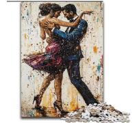 Puzzle per adulti con coppia di ballerini, 1000 pezzi, aiuta il cervello a esercitare i giocattoli che creano dipendenza e coltivano la pazienza, decorazione perfetta (26x38cm)