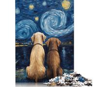 Puzzle per adulti con coppia di Labrador innamorati, 100% riciclato, puzzle di qualità premium per la risoluzione dei problemi, per bambini adulti, 520 pezzi (52x38 cm)