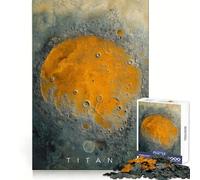 Puzzle per adulti con cratere sulla superficie di Titano, luna e Saturno, 1000 pezzi, rompicapo, passatempo per la casa, assemblaggio di immagini, regalo memorabile 38x52cm
