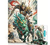 Puzzle per adulti con creatura guerriera simile a un drago,1000 pezzi,gioco stimolante per la mente,struttura ad incastro precisa,facile da imparare,divertimento per tutta la famiglia (50x75cm)