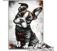 Puzzle per adulti con cucciolo di Boxer felice, 1000 pezzi, difficile, aiuta il cervello a esercitare, giocattoli avvincenti per coltivare la pazienza, decorazione perfetta (50x75cm)