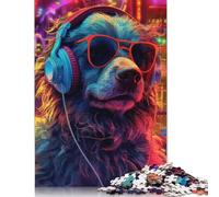 Puzzle per adulti con cuffie e musica da DJ, decorazione unica per la casa, puzzle da uomo, regalo per adulti e adolescenti, 520 pezzi (52x38 cm)