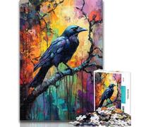Puzzle per adulti con dipinto a olio di corvo, 1000 pezzi, per adolescenti, allena il cervello e le mani, regalo di compleanno, regali 50x75cm