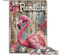 Puzzle per adulti con dipinto a olio di fenicotteri, 1000 pezzi, giochi educativi, decorazione per la casa, regalo di compleanno, regali, arte murale (50x75cm)