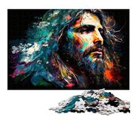 Puzzle per adulti con dipinto a olio di Gesù, 1000 pezzi, in cartone, gioco rompicapo per adolescenti, regalo perfetto per le feste, 26X38CM/10,23x14,96 pollici.