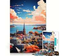 Puzzle per adulti con dipinto a olio di Victoria,1000 pezzi,gioco di logica,regalo,taglio di precisione,attività rilassante di gruppo al chiuso (50x75cm)