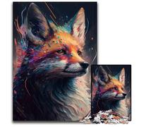 Puzzle per adulti con dipinto di una volpe fantasy,1000 pezzi,puzzle difficili per adulti,ideali per gli innamorati, Capodanno e San Valentino,50x75CM/19,68x29,52 pollici.
