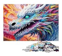 Puzzle per adulti con drago cinese, 1000 pezzi, in cartone, rompicapo per adolescenti, regalo perfetto per le feste, 26X38CM/10,23x14,96 pollici.