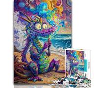 Puzzle per adulti con drago psichedelico per adolescenti 1000 pezzi idea regalo di compleanno per adulti gioco per famiglie e hobby (50x75cm)