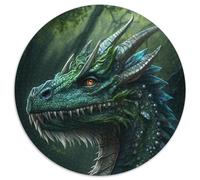 Puzzle per adulti con drago verde della giungla, 1000 pezzi, gioco interattivo per famiglie, rompicapo, giocattolo educativo (dimensioni 67,5x67,5 cm)