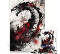 Puzzle per adulti con drago vichingo Nidhogg, 1000 pezzi, per migliorare la memoria, rilassante e piacevole, con taglio preciso, ideale come regalo (38x26cm)