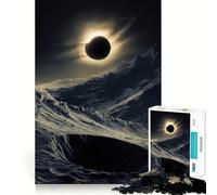 Puzzle per adulti con eclissi solare su paesaggio alieno, 1000 pezzi, per migliorare la memoria, alleviare lo stress, assemblare, regalo memorabile (38x26cm)