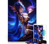 Puzzle per adulti con elfo anime e magia,1000 pezzi,gioco di logica,regalo,taglio di precisione,attività rilassante di gruppo al chiuso (38x26cm)
