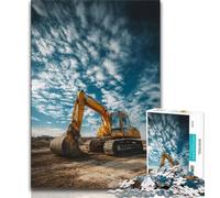 Puzzle per adulti con escavatore e camion, 1000 pezzi, gioco stimolante e gioco per famiglie, ideale come regalo per tutta la famiglia, 38x26cm