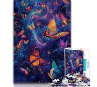 Puzzle per adulti con farfalla e luna 1000 pezzi regali per adulti giochi educativi decorazione per la casa collezione di artisti belle arti (50x75cm)