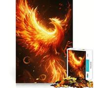 Puzzle per adulti con fenice di fuoco e animale, 1000 pezzi, gioco per allenare la mente, rilassante, da assemblare, artistico, regalo (38x26cm)