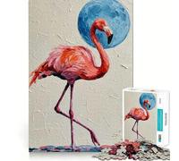 Puzzle per adulti con fenicottero rosa, 1000 pezzi, gioco per allenare la mente, rilassante, da assemblare, regalo artistico (50x75cm)