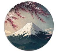 Puzzle per adulti con fiori di ciliegio giapponesi, 1000 pezzi, puzzle rotondo, livello di abilità: principiante, ideale come regalo di compleanno e per le feste (67,5x67,5cm)