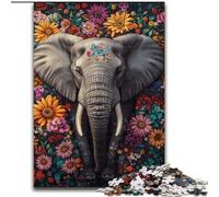 Puzzle per adulti con fiori di elefante, 1000 pezzi, giocattoli avvincenti per stimolare l'intelligenza cerebrale, regali di compleanno per bambini dai 14 anni in su (26x38cm)