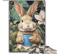 Puzzle per adulti con fiori e conigli 2000, aiuta il cervello a esercitare i giocattoli avvincenti per coltivare la pazienza, decorazione perfetta (70x100cm)