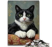 Puzzle per adulti con gatti, aiuta il cervello a esercitare i giocattoli avvincenti per coltivare la pazienza, adatti alle coppie, 26x38cm