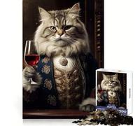 Puzzle per adulti con gatto Aristocat color champagne, 1000 pezzi, per esercitarsi nella logica, per un momento di relax, con bordi netti e un'atmosfera natalizia (50x75cm)