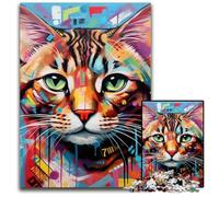 Puzzle per adulti con gatto del Bengala, 1000 pezzi, regalo perfetto per familiari e amici, adatto dai 14 anni in su, 50x75CM/19,68x29,52 pollici.