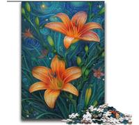 Puzzle per adulti con gigli gialli nel cielo notturno, 2000 pezzi, adatti dai 14 anni in su, decorazioni da parete, regali unici e di compleanno (70x100cm)