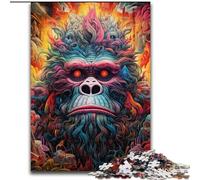 Puzzle per adulti con gorilla colorati, puzzle impossibili per adulti, dimensioni 26x38cm, per decorazioni per la casa, allenamento del cervello e regali per le feste.