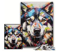 Puzzle per adulti con graffiti di iene, puzzle impossibili da 1000 pezzi per adulti, decorazioni artistiche fai da te, regalo di compleanno perfetto, dimensioni 50x75cm