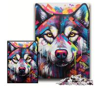 Puzzle per adulti con graffiti di iene, puzzle impossibili da 1000 pezzi per adulti, regalo perfetto per le feste, opera d'arte fai da te, dimensioni 50x75cm