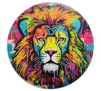 Puzzle per adulti con graffiti di leone, 1000 puzzle interattivi per famiglie, sfida per la mente, giocattolo educativo 67,5x67,5 cm