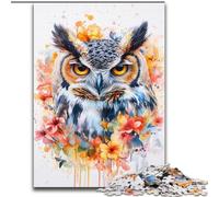 Puzzle per adulti con gufo misterioso, 1000 pezzi, aiuta il cervello a esercitare i giocattoli avvincenti per coltivare la pazienza, gioco di sfida unico (26x38cm)