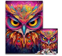 Puzzle per adulti con gufo rosa, 1000 pezzi, puzzle in legno, gioco rompicapo per adolescenti, regalo perfetto per le feste, 50x75CM/19,68x29,52 pollici