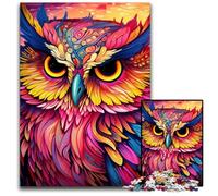 Puzzle per adulti con gufo rosa, 1000 pezzi, rilassante e divertente, perfetto regalo di Natale e decorazione per la casa, 26X38CM/10,23x14,96 pollici.