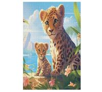 Puzzle Per Adulti Con Leopard 1000 Pezzi Altamente Impegnativo Puzzles in Legno Regali Per Bambini Giochi Per Famiglie 78×53cm