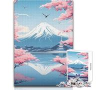 Puzzle per adulti con l'iconica cima del Monte Fuji, 1000 pezzi, gioco educativo intelligente e divertente, regalo significativo e sentito, dimensioni 38x52cm
