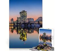 Puzzle per adulti con lo skyline di Vienna al tramonto, 1000 pezzi, esercizio mentale, piacevole svago, taglio preciso, regalo di compleanno (50x75cm)