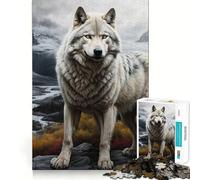 Puzzle per adulti con lupo di montagna, 1000 pezzi, gioco rilassante per allenare la mente, da assemblare e creare, (50x75cm)