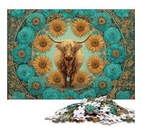 Puzzle per adulti con mandala floreale, gioco educativo, sfida, giocattolo, 300 pezzi (40x28 cm)