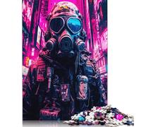 Puzzle per adulti con maschera antigas cyberpunk, gioco educativo, puzzle difficili per bambini dai 12 anni in su, 1500 pezzi (85x57 cm)