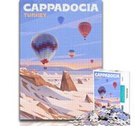 Puzzle per adulti con mongolfiere della Cappadocia, gioco educativo e sfida, ideale come regalo per tutta la famiglia, 50x75cm