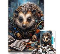 Puzzle per adulti con motivo a riccio, 1000 pezzi, interessante interazione genitore-figlio per ridurre lo stress, 26x38cm