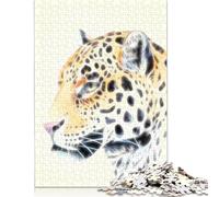 Puzzle per adulti con motivo frattale leopardato, colorati, unici, da arredare e regalare a uomini e adulti, adolescenti, 520 pezzi (52x38 cm)